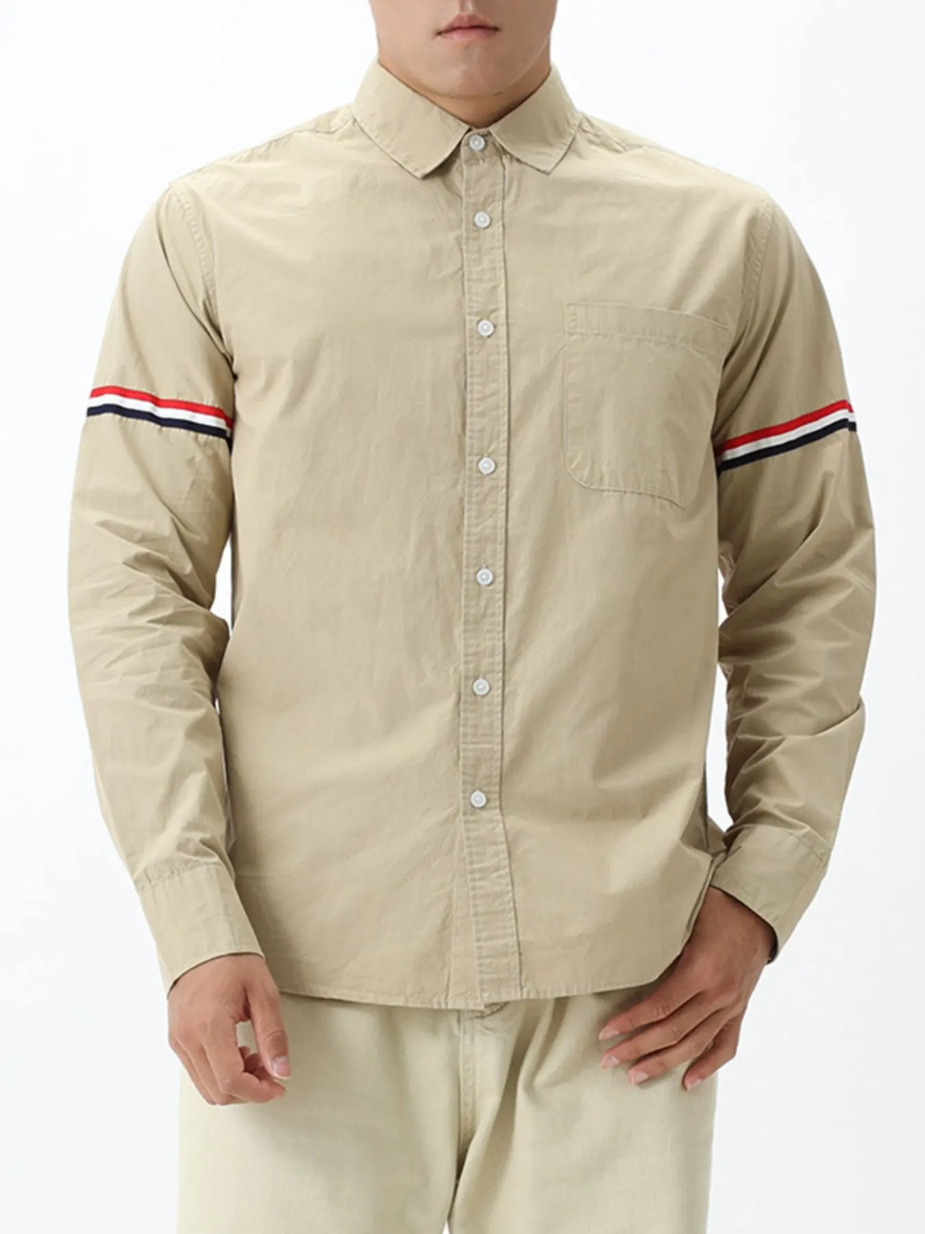 Men's Plus Size Long-Sleeve Button-Down Shirt