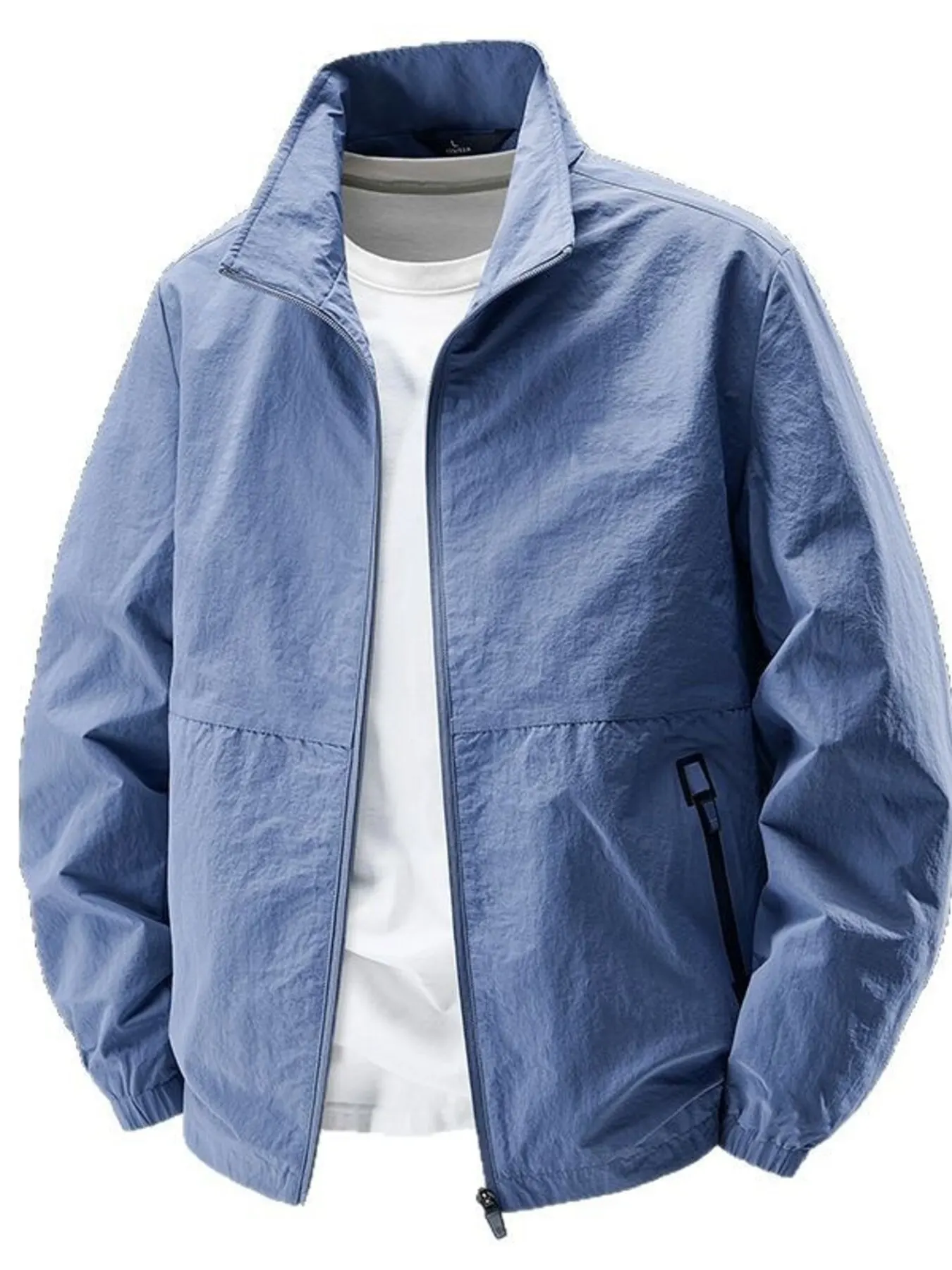 Men's Plus Size Zip Up Long Sleeve Jacket